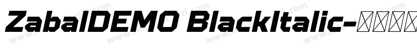 ZabalDEMO BlackItalic字体转换